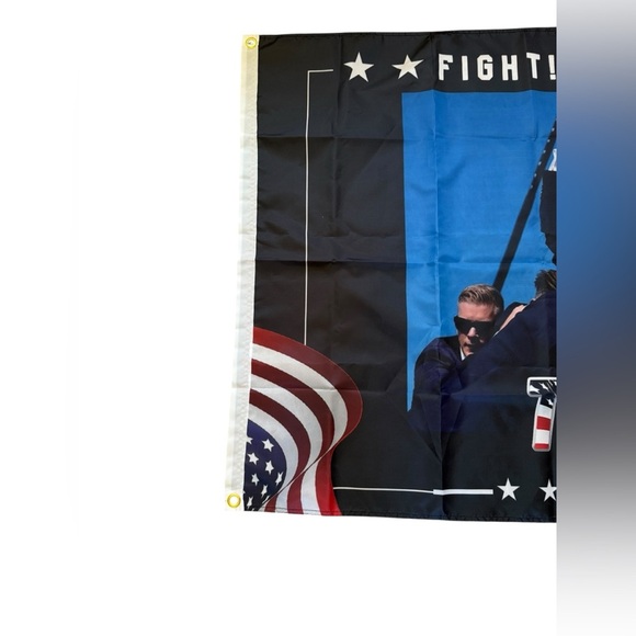 Black and Blue Trump 2024 Flag NWOT FIGHTER FIGHT FIGHT TRUMP 2024 3 x 5 - Picture 3 of 4